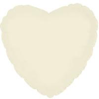 Ivory Opaque Heart Foil Balloon