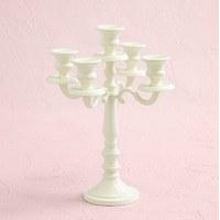 Ivory 5 Arm Small Wedding Candelabra