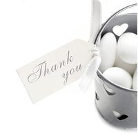 Ivory Thank You Luggage Tags - 10 Pack