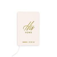 Ivory Linen Pocket Journal - His Vows Emboss