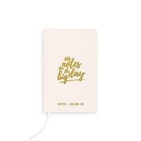 Ivory Linen Pocket Journal - Little Notes Emboss