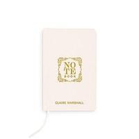 ivory linen pocket journal note book emboss