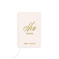 Ivory Linen Pocket Journal - Her Vows Emboss