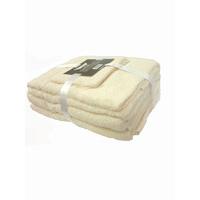 Ivory Cream 6 Piece Cotton Bath Towel Bale Set