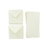 Ivory Cards and Envelopes 5 x 5 Inches 50 Pack
