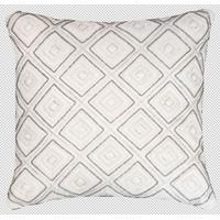 Ivory and Champagne Embroidered Box Cushion