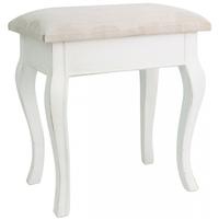 Ivory Wooden Bedroom Stool