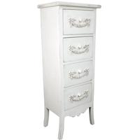 Ivory Wooden 4 Drawer Chest