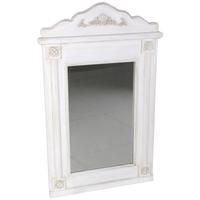 Ivory Wooden Sculpted Mirror