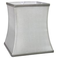 Ivory 12inch Tall Square Shade with Silver Trim