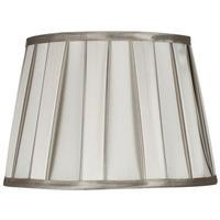 Ivory 13 Pleated Shade with Champagne Trim