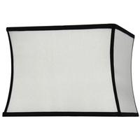 Ivory 12inch Square Shade with Black Trim