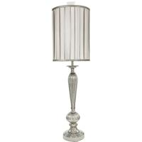 Ivory and Mercury Statement Lamp with Champagne Shade