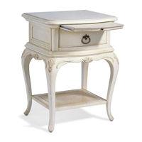 ivory 1 drawer bedside table