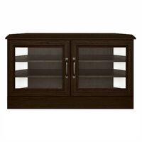 ivory corner tv unit dark oak