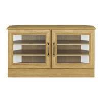 Ivory Corner TV Unit Oak