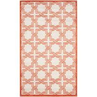 ivory orange geometric rugs safavieh 152x243