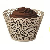 ivory laser cut cupcake wrappers set of 12