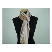 Ivory Creams and petal pinks striped Lightweight Sheer Scarf