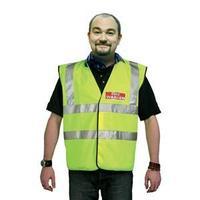 IVG Fire Warden Vest High Visibility Yellow with Fire Warden Reflective Logo