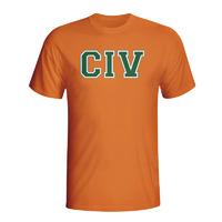 ivory coast country iso t shirt orange