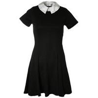 Ivory Collar Gothic Skater Dress - Size: XL