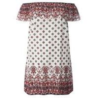 Ivory Border Print Tunic, Ivory