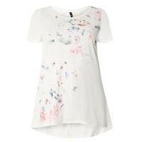 ivory floral print t shirt ivory