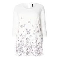Ivory Busty Fit Border Print Tunic, Ivory