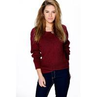 Ivy Oversized Jumper - wine