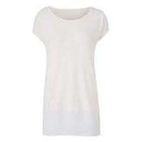 Ivory Woven Hem T-Shirt