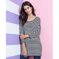 Ivory/Black Stripe V-Neck Slouch Tunic