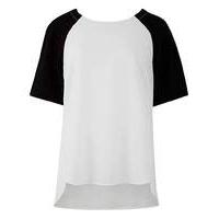 Ivory/Black Raglan Sleeve Shell Top