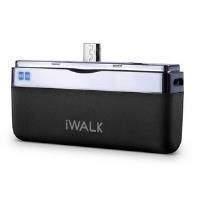 iWALK DBL1000M Rechargeable 1000mAh Battery/Dock (Black) for Smartphones (Micro USB)