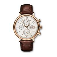 IWC Portofino Chronograph men\'s automatic rose gold strap watch