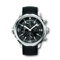IWC Aquatimer Chronograph men\'s black rubber strap watch