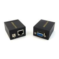 iXium 60M VGA Signal to RJ45 Signal Extender Transmitter + Receiver Set Over Single Ethernet Cable Cat5/6