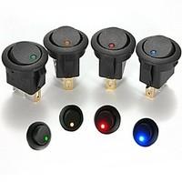 Iztoss 16A 12V Round LED Indicator Toggle Switch 3 Pin On-Off SPST switch for Car Boat Truck Trailer 2pcs in pack