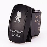 Iztoss 5pin Laser SASQUATCH Rocker Switch ON-OFF LED Light 20A 12V Blue