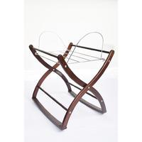 izziwotnot rocking moses basket stand in mahogany