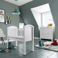 Izziwotnot Tranquillity Crib in White with Mattress