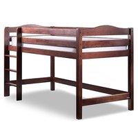 Izziwotnot Tempo Raised Mid Sleeper Bed Walnut