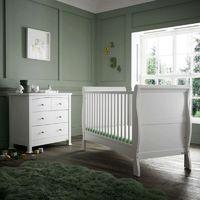 izziwotnot bailey 2 piece roomset white cot bed chest