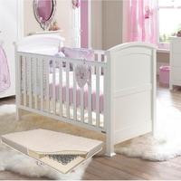 Izziwotnot Tranquility Cot Bed-White + Including 5\