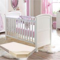 Izziwotnot Tranquility Cot Bed-White + Including 3\