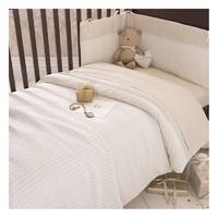IzziWotNot Luxury Coverlet 5 Piece Cot/Cot Bed Bedding Bale-Cream Premium Gift (NEW)