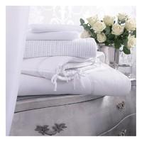 IzziWotNot Luxury Coverlet 5 Piece Cot/Cot Bed Bedding Bale-White Premium Gift (NEW)