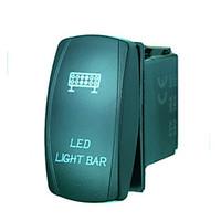 Iztoss 5Pin LASER led light bar Rocker Switch ON-OFF LED Light 20A 12V Blue with wires to install