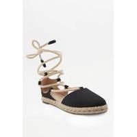 izzy black lace up espadrille sandals black