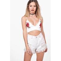 Izzy Applique Detail Bralet - ivory